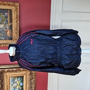 Vintage FILA Jacket Windbreaker Red White Blue Elastic Waist Pockets Size XL